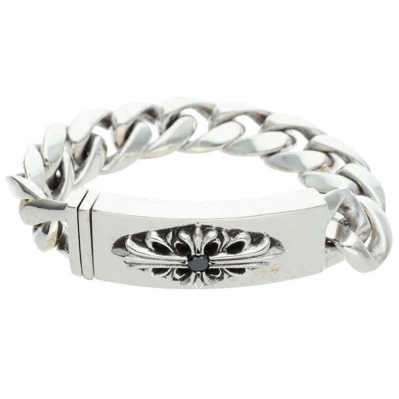 クロムハーツ ID FLRL CRS BLK DIA/フローラルIDクラシックリンク 1