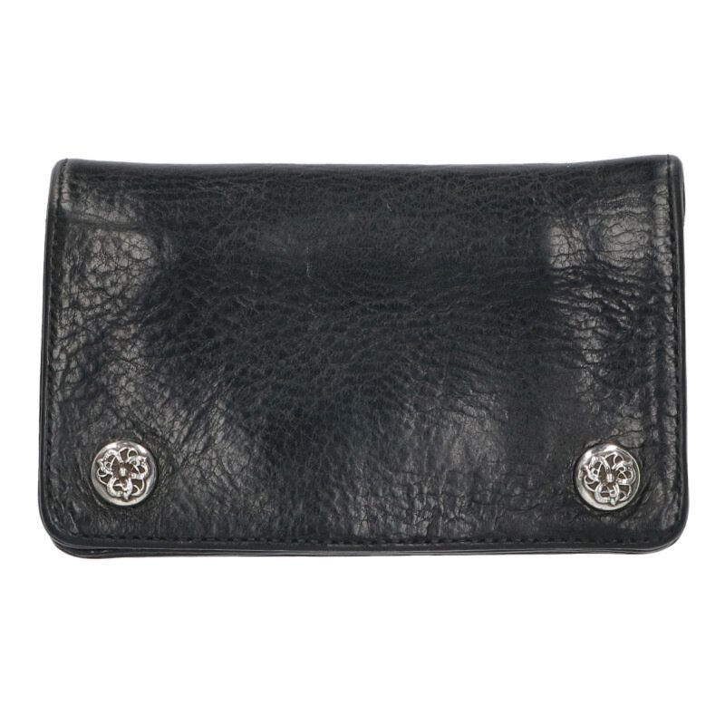 クロムハーツ 1ZIP/1ジップ ケルティックボタンレザーウォレット財布