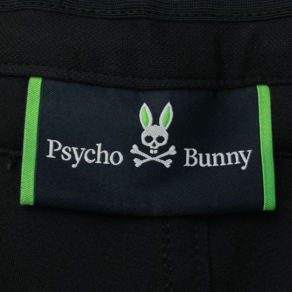 サイズ：L PSYCHO BUNNY サイコバニー ロングパンツ ブラック系