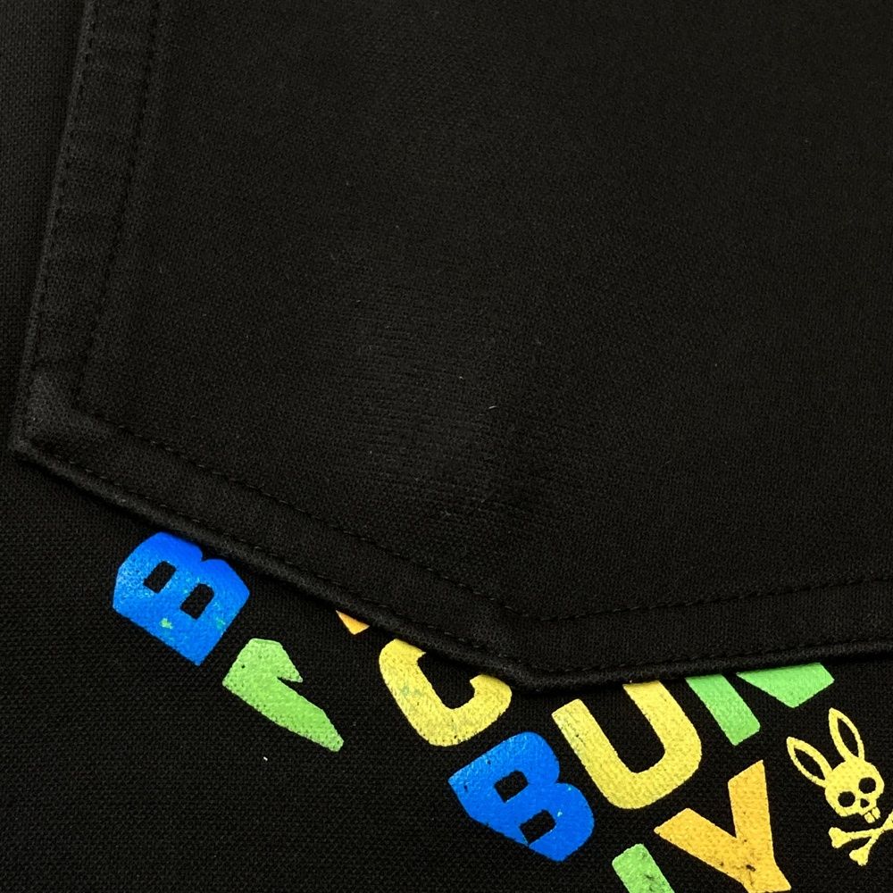 サイズ：L PSYCHO BUNNY サイコバニー ロングパンツ ブラック系