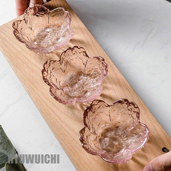 新品?未使用】 ガラス製品 置物 小皿 桜桜柄 インテリア 雑貨 さくら