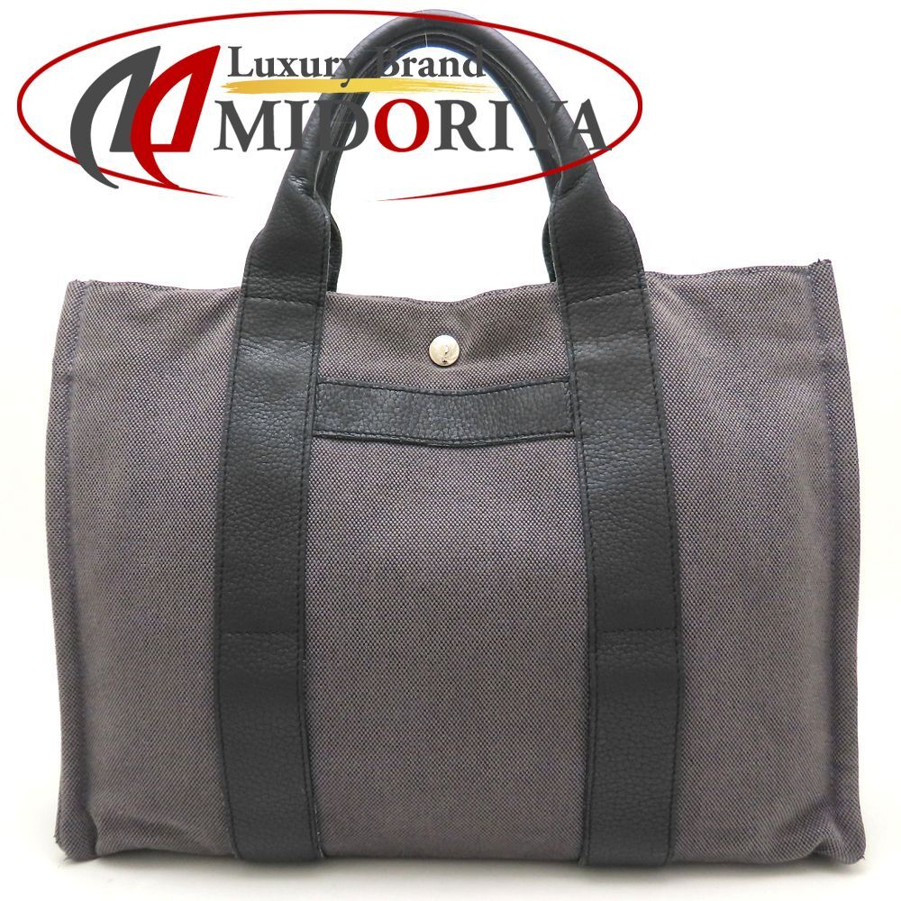 HERMES サックアーネMM HERMES エルメス サックアーネMM トートバッグ トワルアッシュxレザー