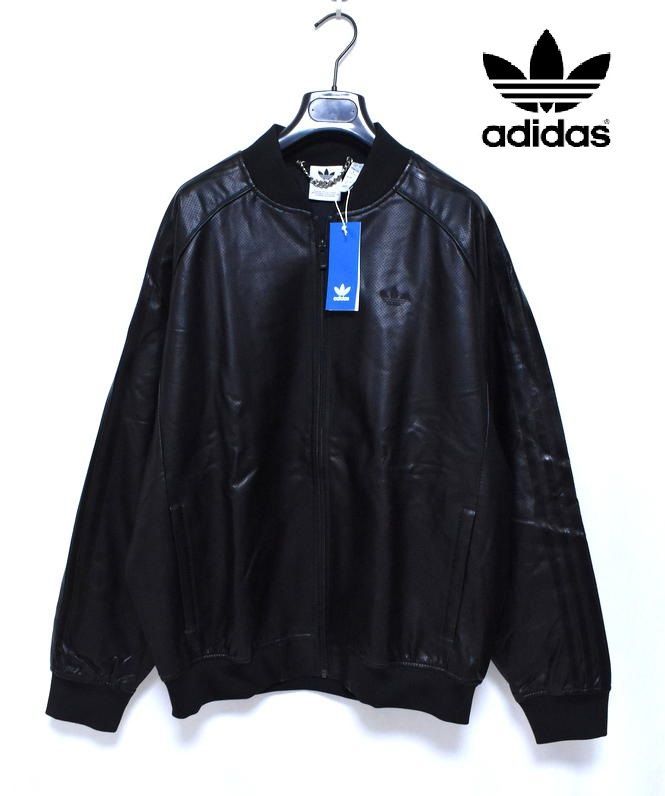 新品 アディダス SST フェイクレザー トラックトップ ブラック XL adidas（アディダス） コート ジャケット adidas SST PLEATHER TRACK