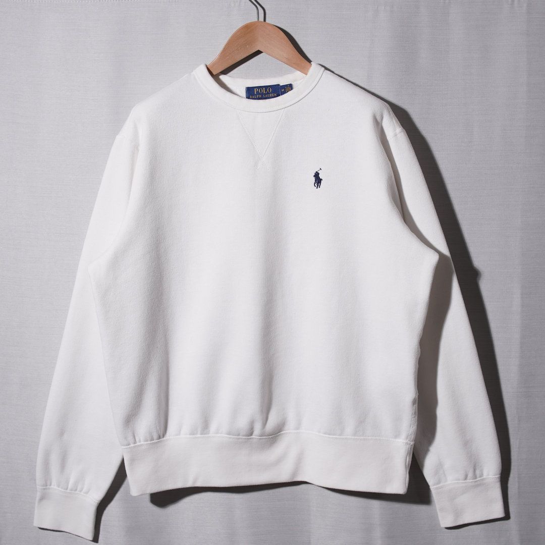 美品 ポロラルフローレン POLO RALPH LAUREN スウェット M ホワイト
