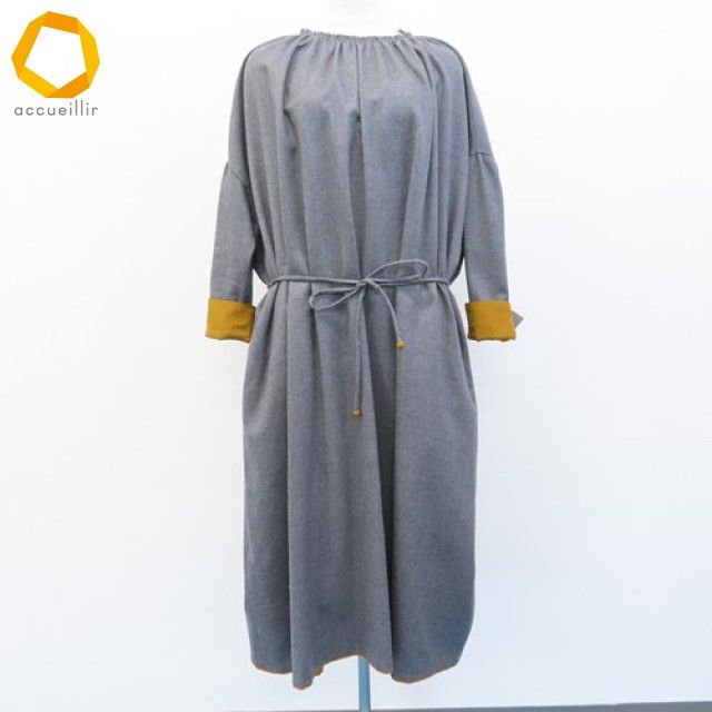 未使用級❤️シルク混　ミナペルホネン　ロングワンピース ミナペルホネン minaperhonen ワンピース ロング フレア リボン シルク