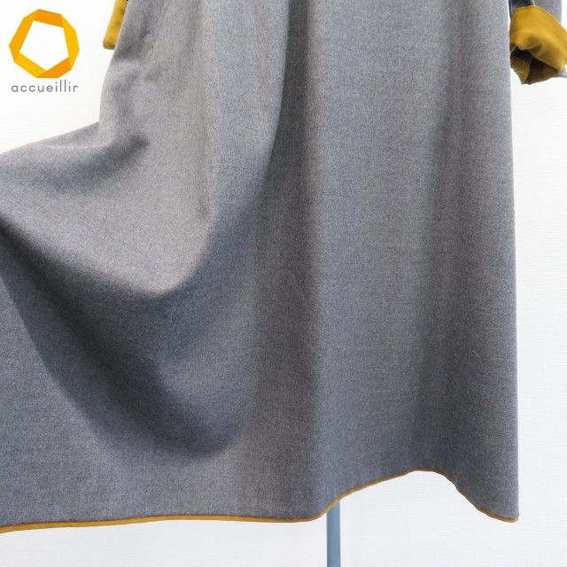 ミナペルホネン minaperhonen ワンピース ロング フレア リボン シルク