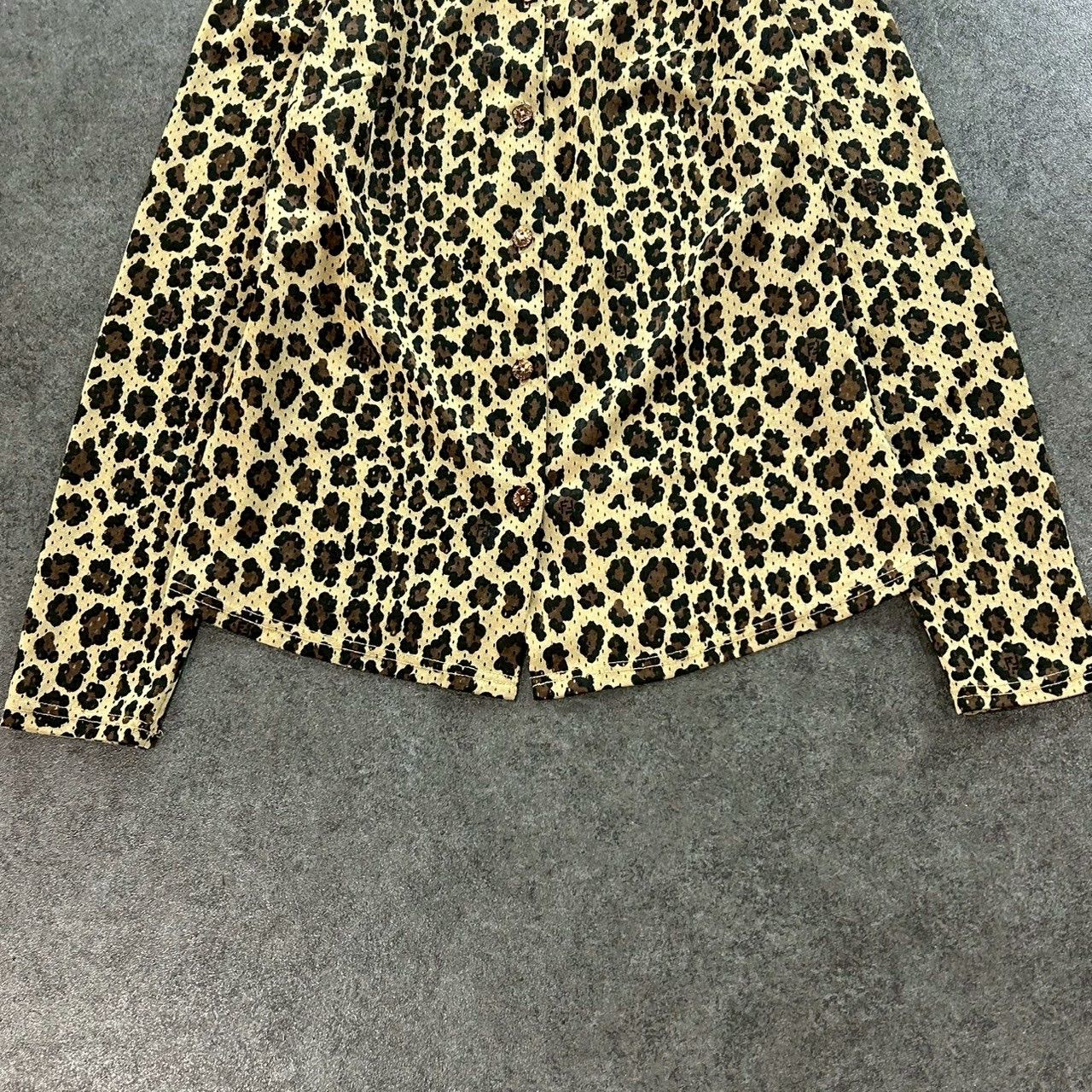 Fendi フェンディ レオパード 長袖シャツ イタリア製 FENDI JEANS L/S