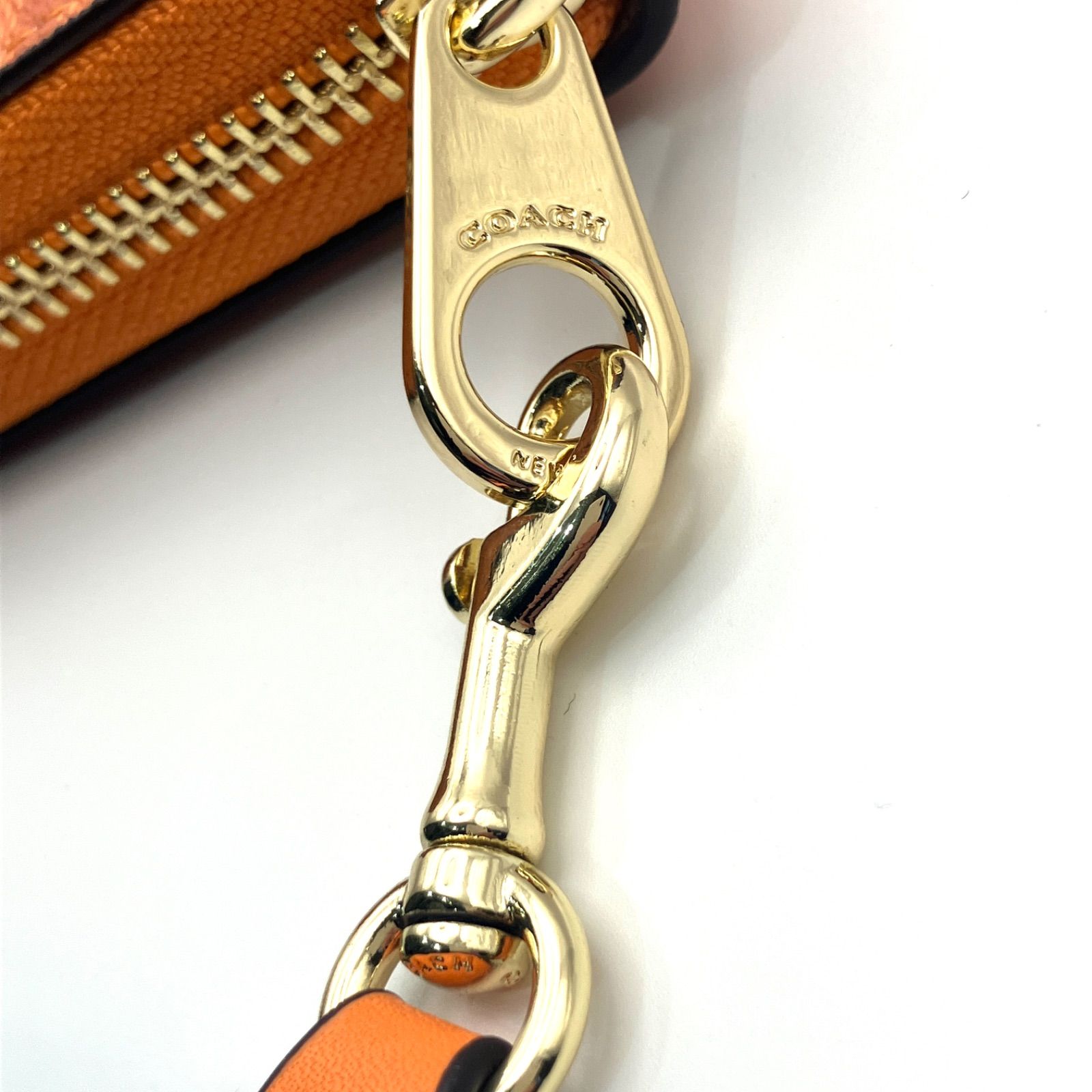 COACH コーチ C4452 長財布 オレンジ シグネチャー - メルカリ