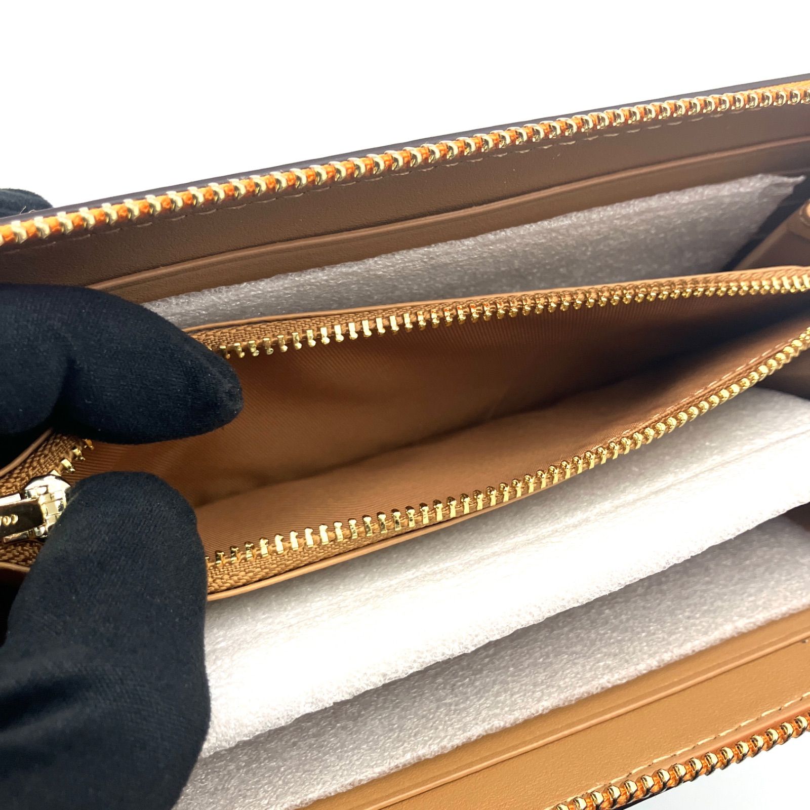 COACH コーチ C4452 長財布 オレンジ シグネチャー - メルカリ