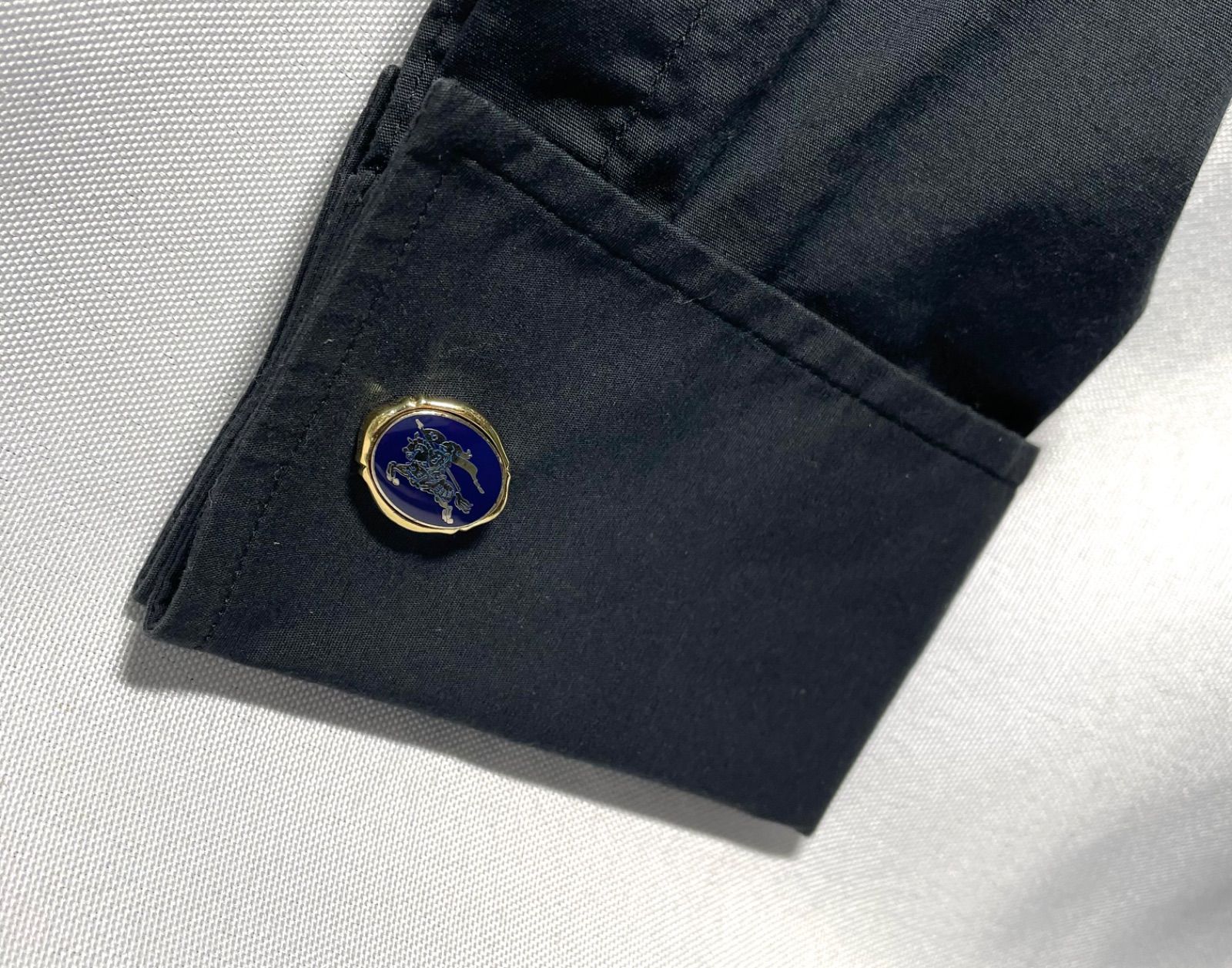 バーバリー　馬上の騎士　SILVER925K14GF　カフス　C1968 バーバリー 馬上の騎士 SILVER925K14GF カフス C1968