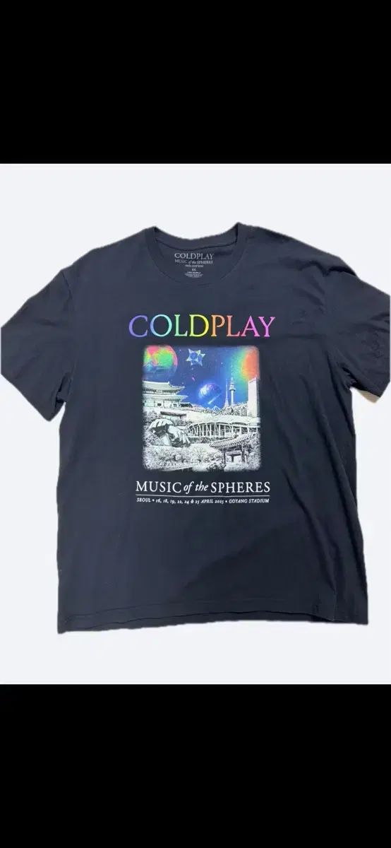 コールドプレイ ソウル コンサート Tシャツ XL