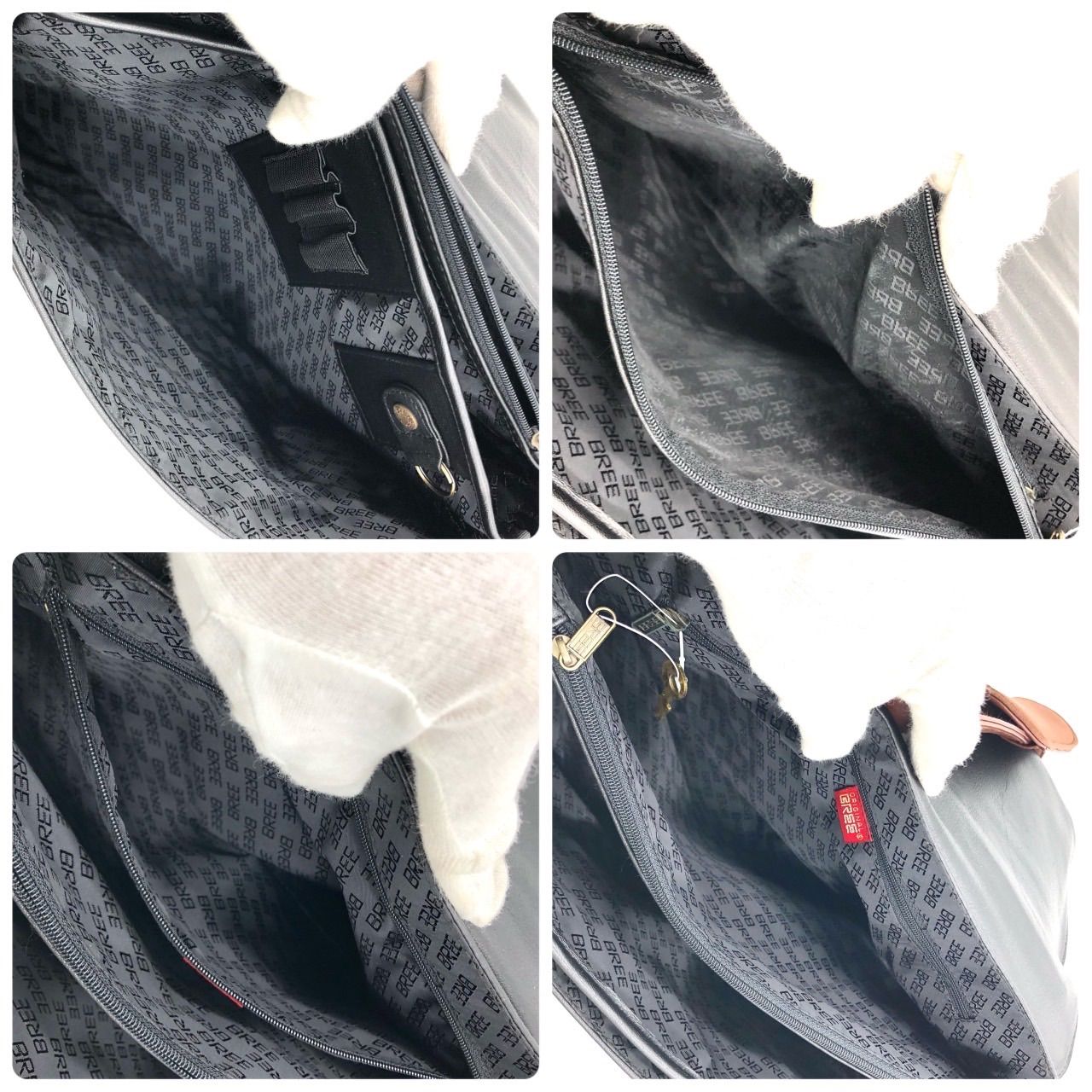 BREE ブリー ビジネスバッグ 2way 本革 レザー 黒 茶 A4可 鍵付き