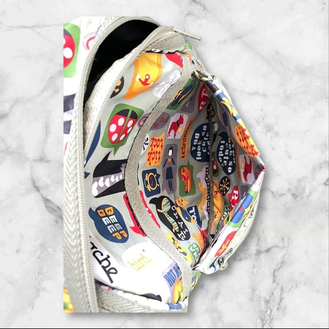LeSportsac レスポートサック ミニリュック 総柄 グレー バックパック