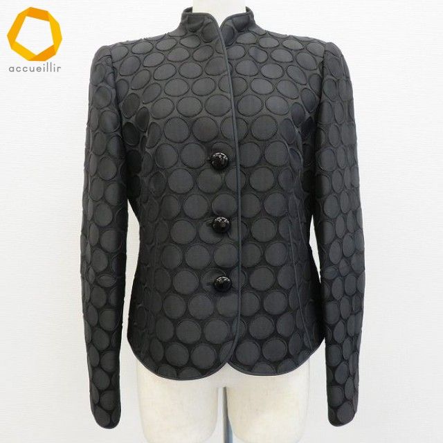 ARMANI COLLEZIONI ノーカラージャケット アルマーニ コレツィオーニ ARMANI COLLEZIONI イタリア製 ジャケット