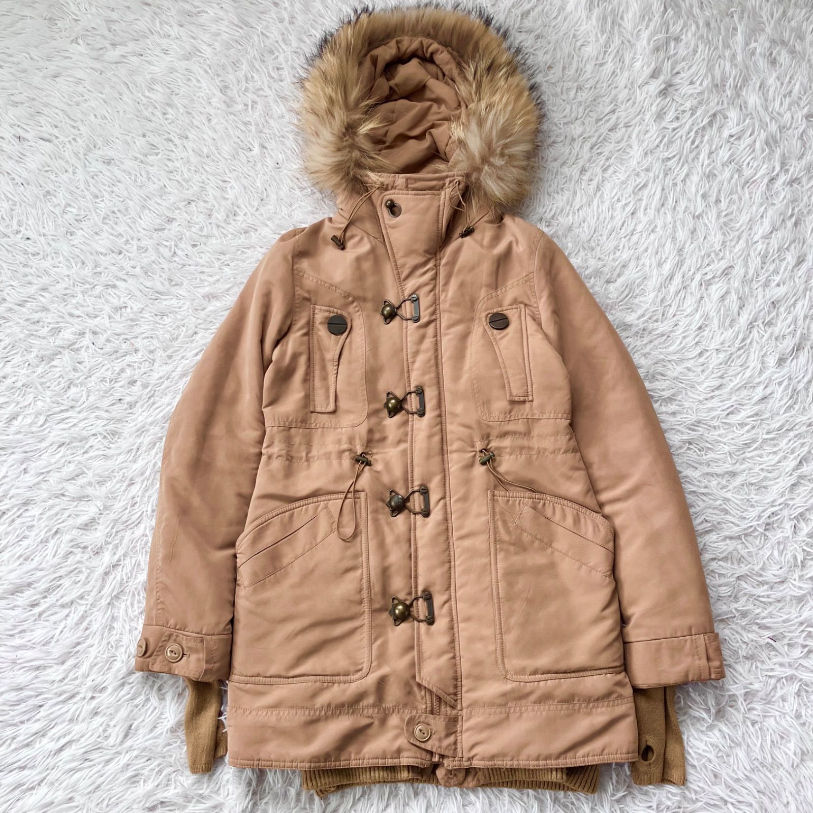 状態良 SLY スライ N3B モッズコート ロング ベージュ 古着 アウター