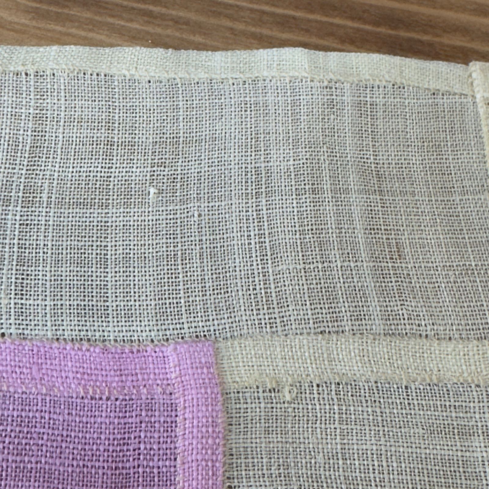 手縫い】韓国モシ サンポ 29cm角 覆い布 苧麻 ポジャギ 茶道具 色淡め