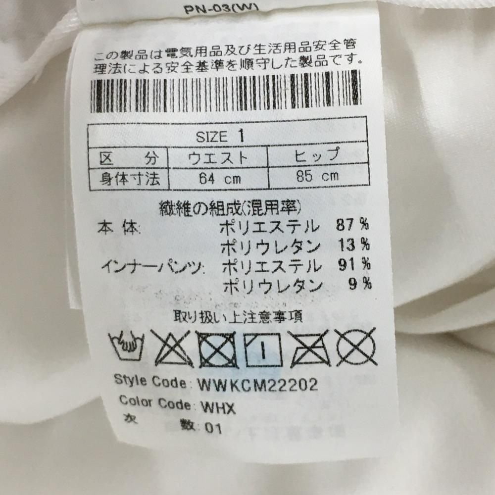 美品】ワック スカート 白×黒 裾ロゴプリント 韓国モデル プリーツ