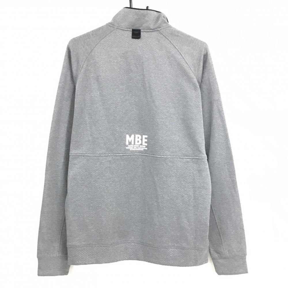 美品】マスターバニー ジャケットブルゾン グレー×黒 胸元ロゴライン