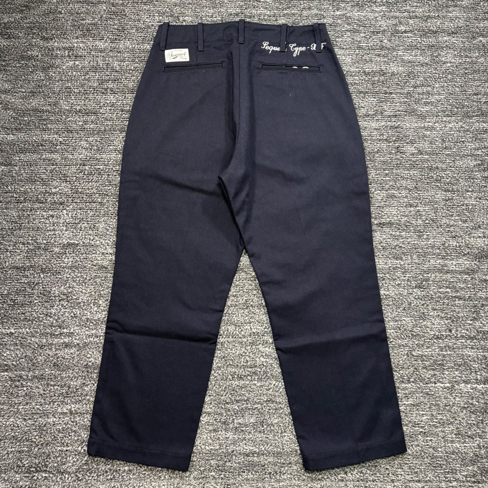 極美品 SEQUEL CHINO PANTS (TYPE-XF) NAVY SQ-24AW-PT-05 S