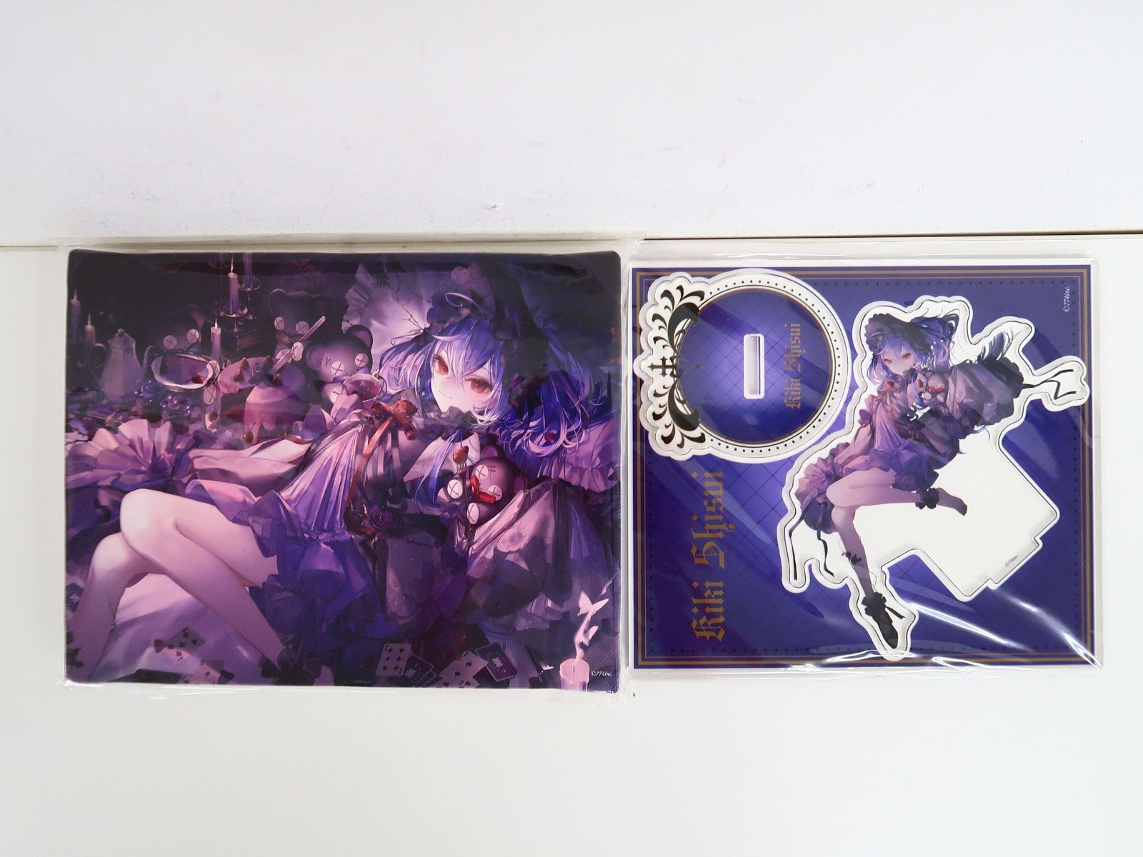 2点セット Vtuber ななしいんく 紫水キキ 1 stリリースグッズ パペットパーティー キャンバスアート アクリルスタンド