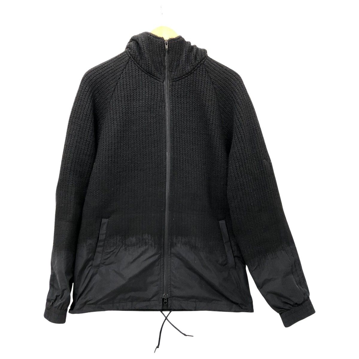 Y-3 ブラック ニット ジャケット □□Y-3 ワイスリ ジャケット ニットナイロンジャケット SIZE S FJ0458