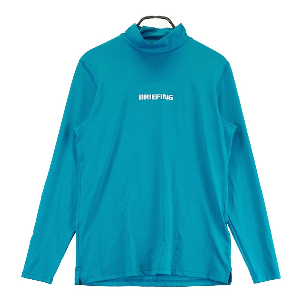 サイズ：M BRIEFING GOLF ブリーフィング 長袖モックネックTシャツ
