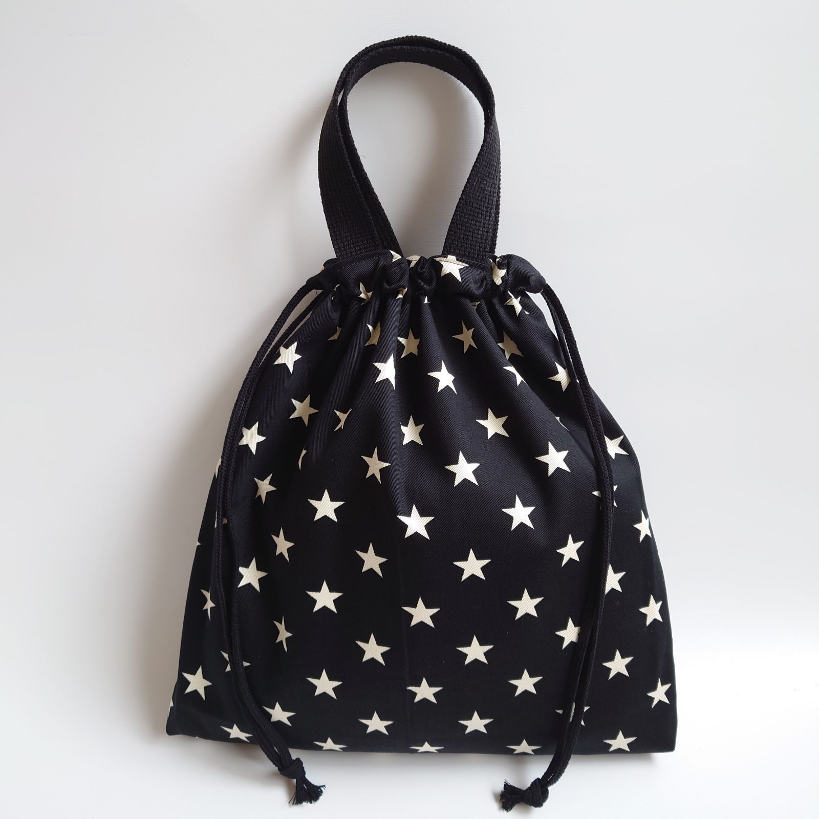 ハンドメイド リバーシブル ギャラクシー × 星 体操着入れ お着替え袋 