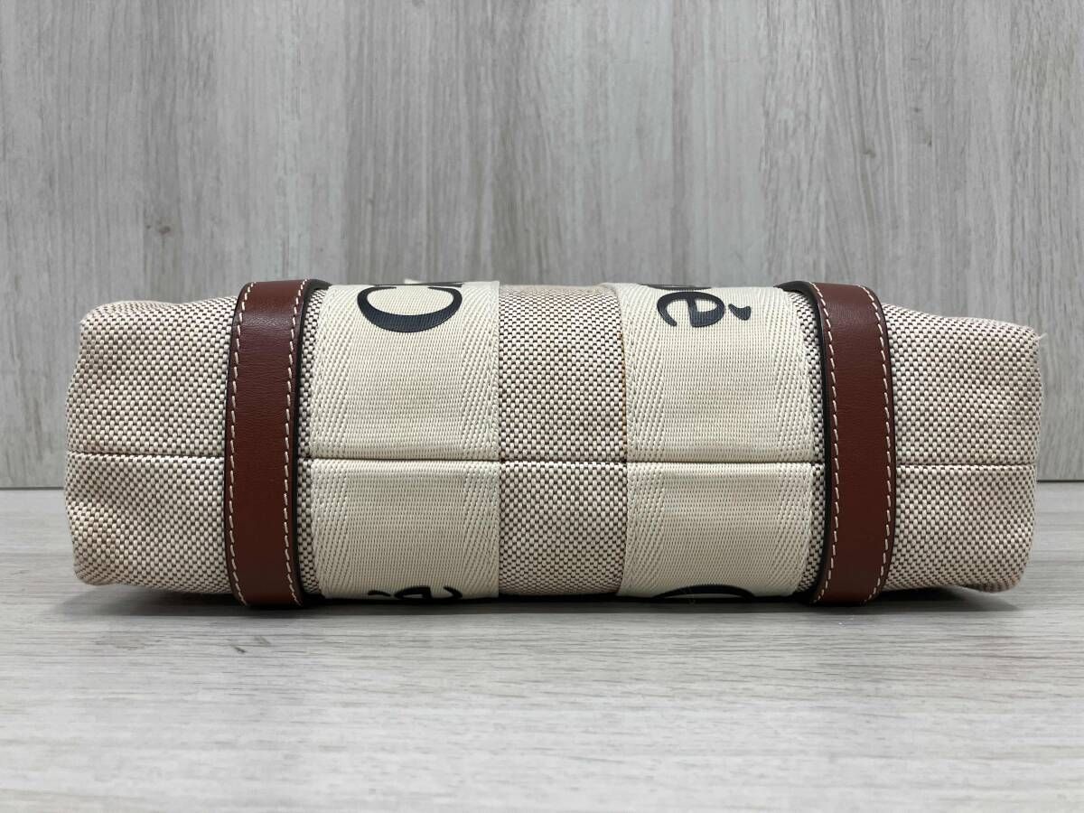 クロエ Chloe ウッディスモール ハンドバッグ 03217565 キャンバス 