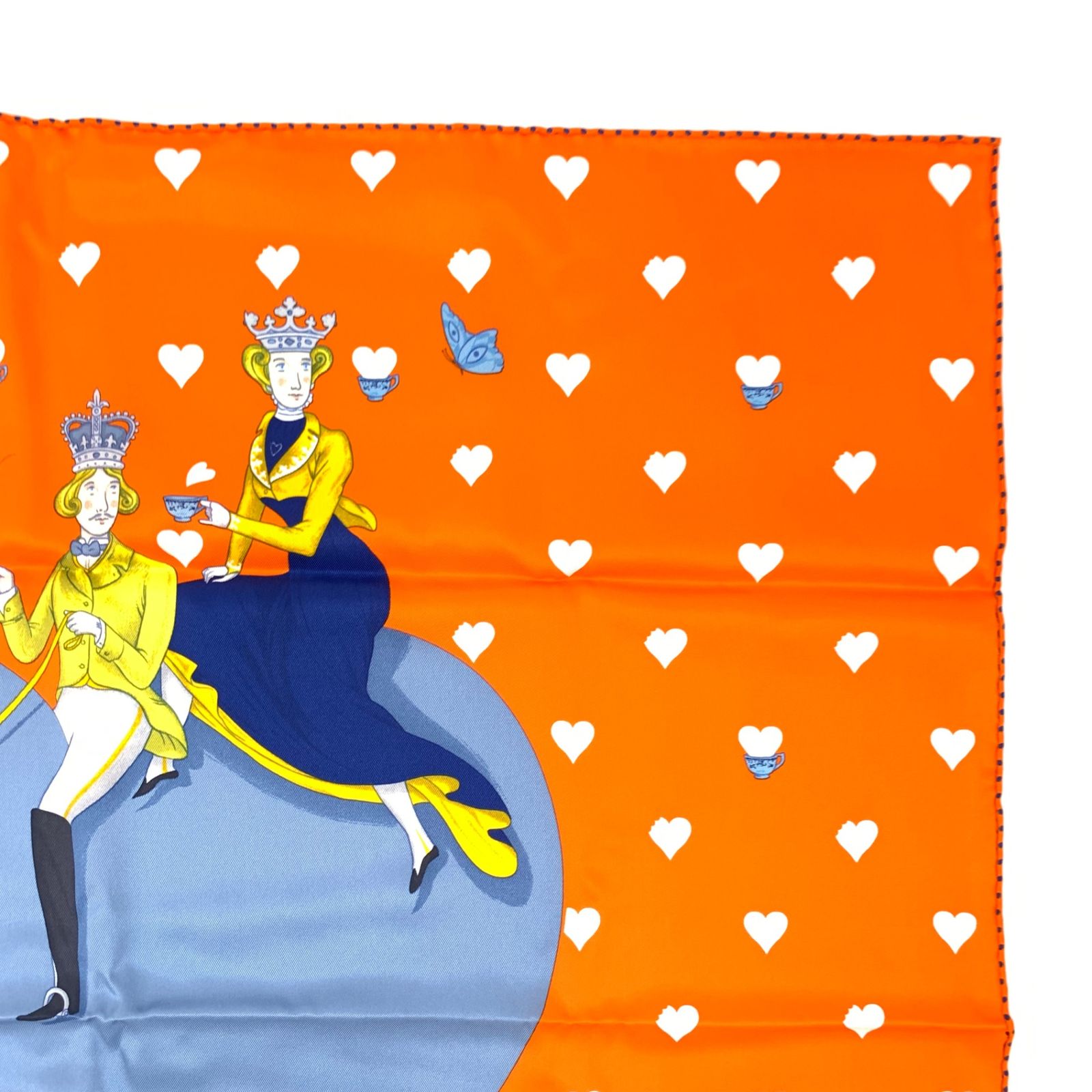 新品同様 HERMES エルメス スカーフ カレ70 Tea Time Medaillons