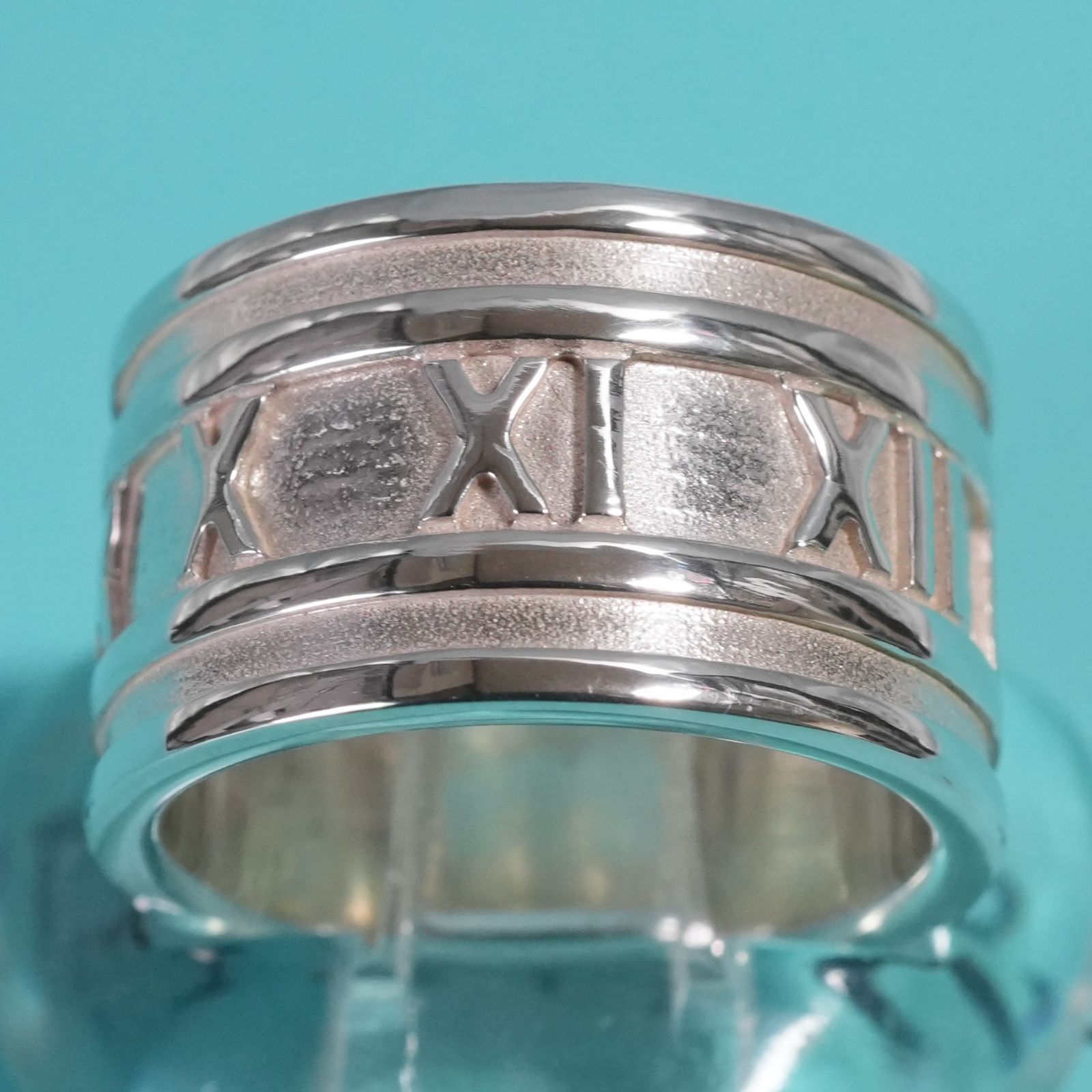 極美品12号 ティファニー アトラス ワイド シルバー リング/25-2585
