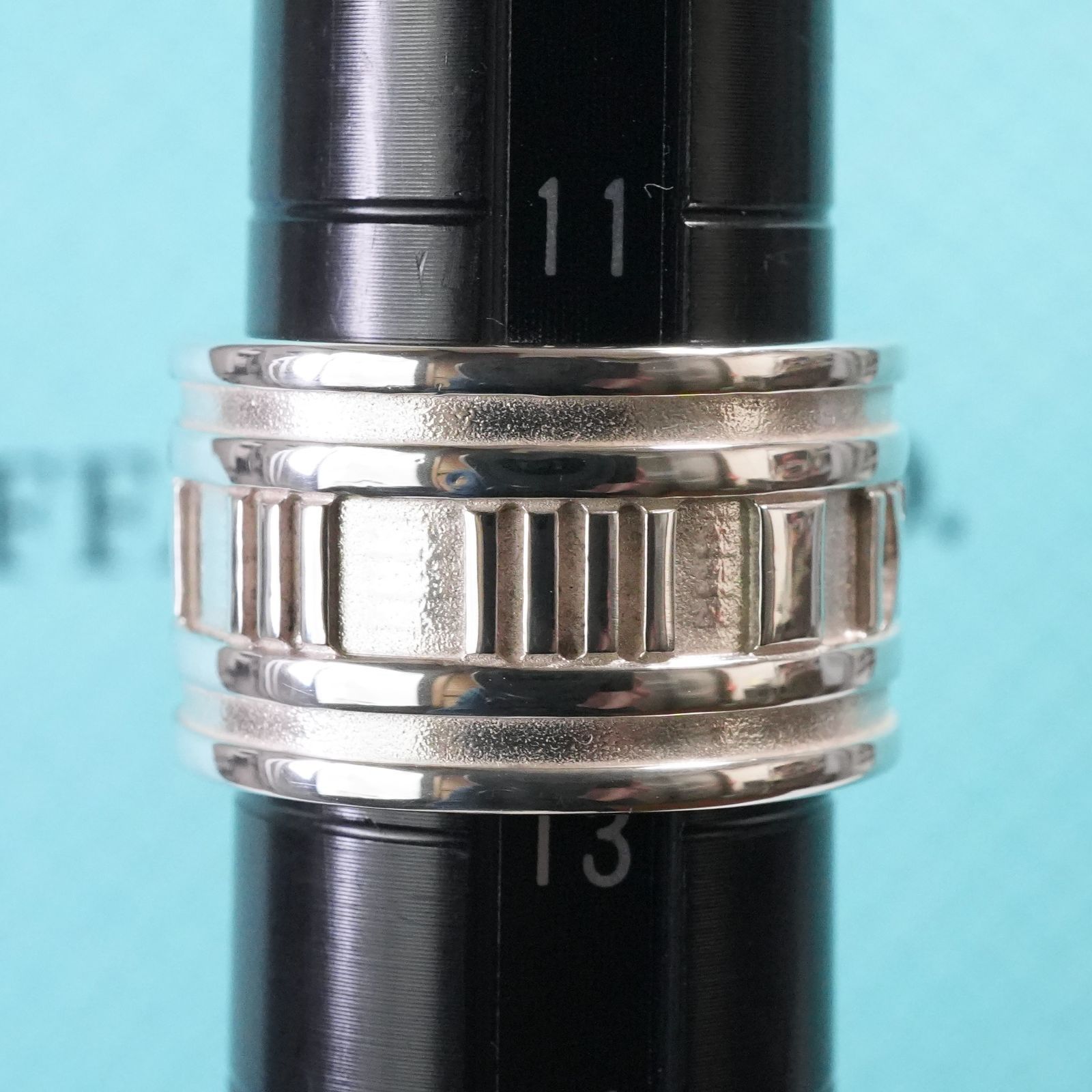 極美品12号 ティファニー アトラス ワイド シルバー リング/25-2585