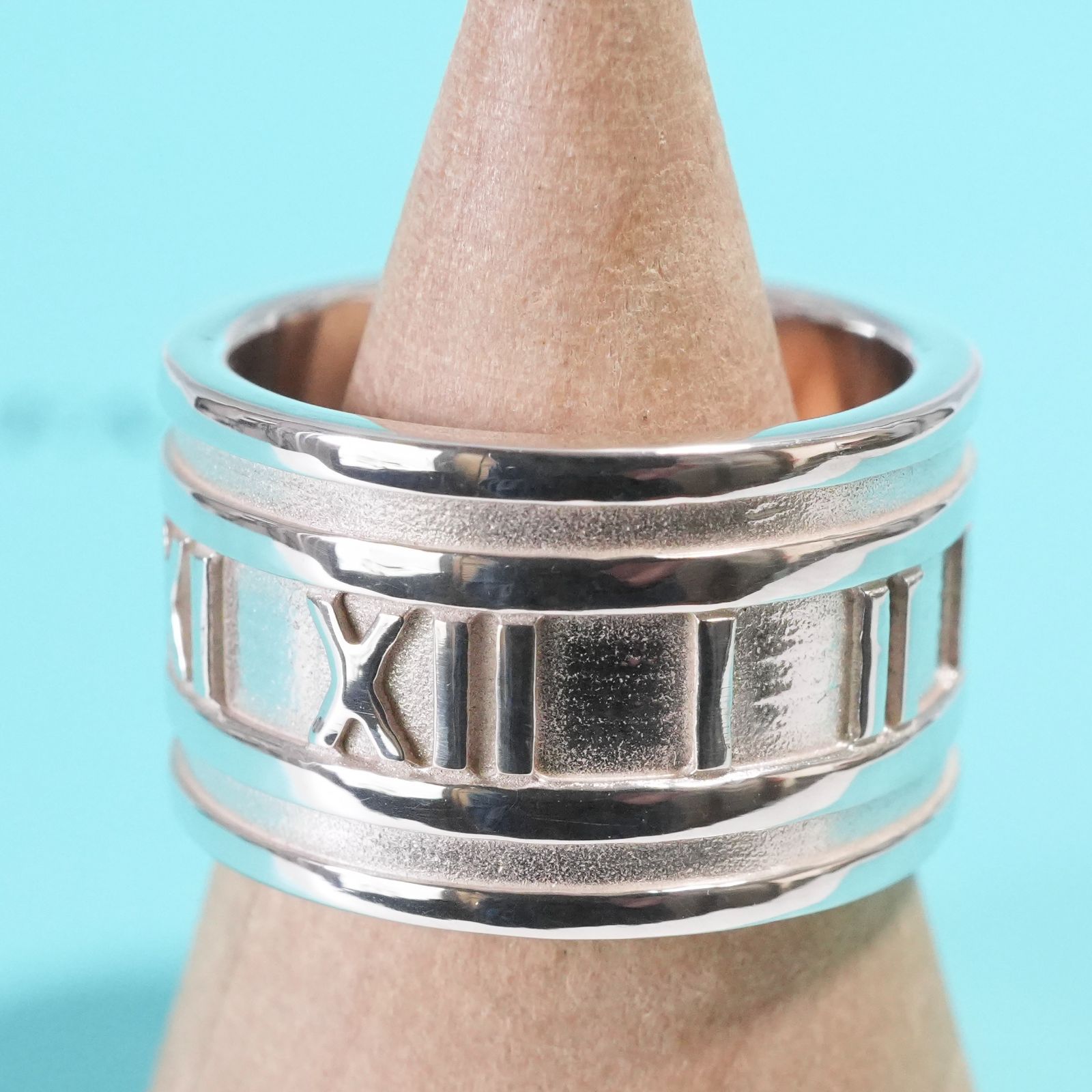 極美品12号 ティファニー アトラス ワイド シルバー リング/25-2585