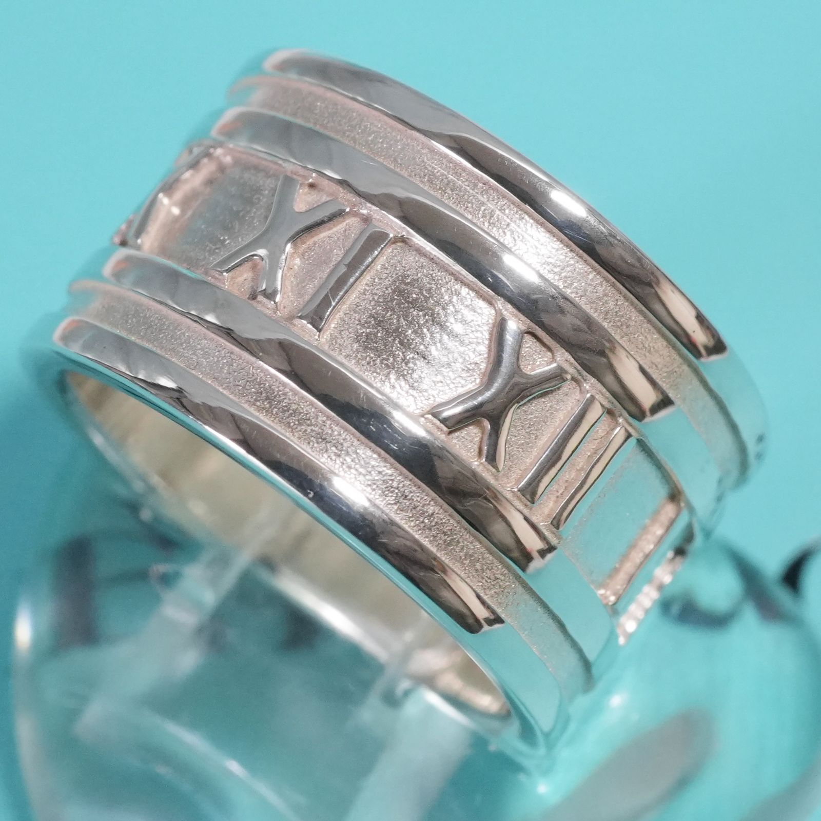 極美品12号 ティファニー アトラス ワイド シルバー リング/25-2585