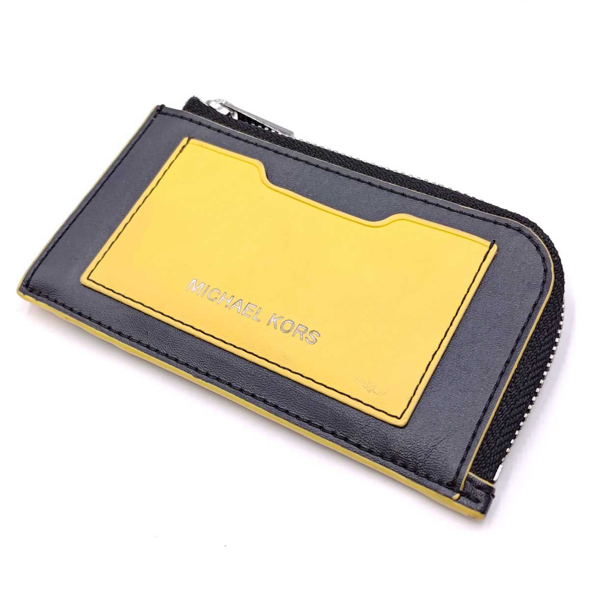 マイケルコース COOPER L ZIP WALLET ウォレット イエロー/ネイビー 