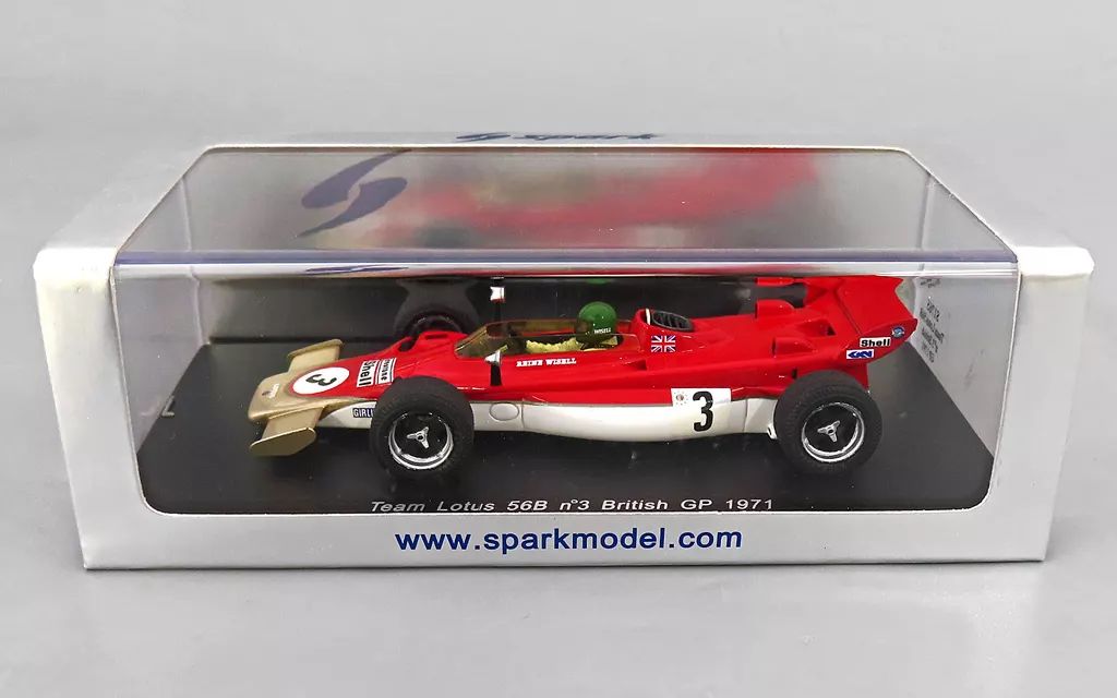 中古】ミニカー 1/43 ロータス56B 1971年イギリスGP #3 ドライバー：R