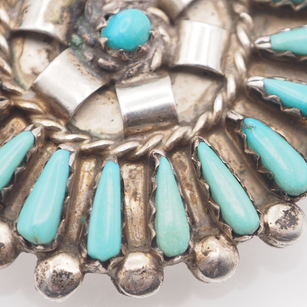 M370 ターコイズ トルコ石 作家物 Yamutewa作 ブローチ デザイン