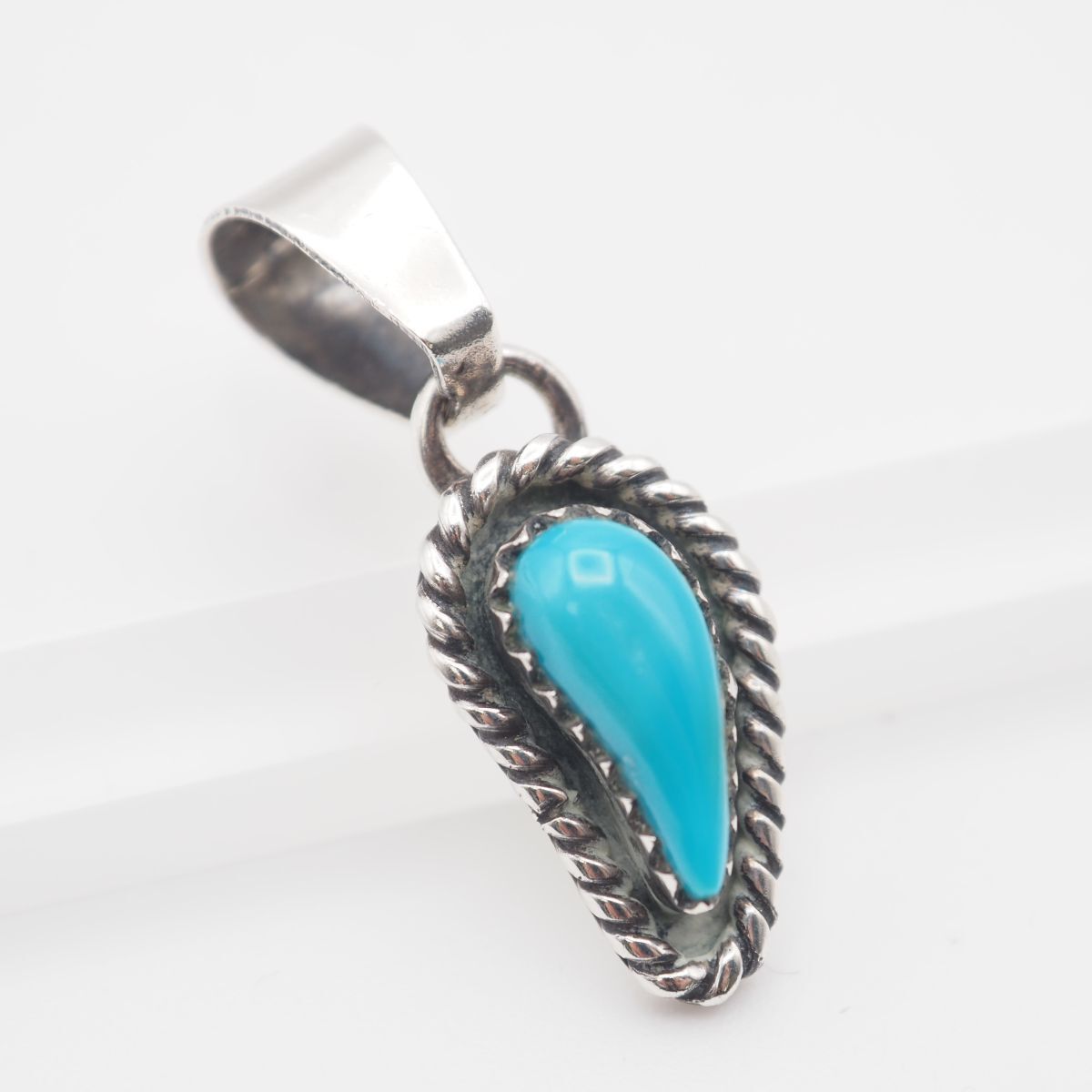 M319 ターコイズ トルコ石 STERLING刻印 ペンダント トップ デザイン