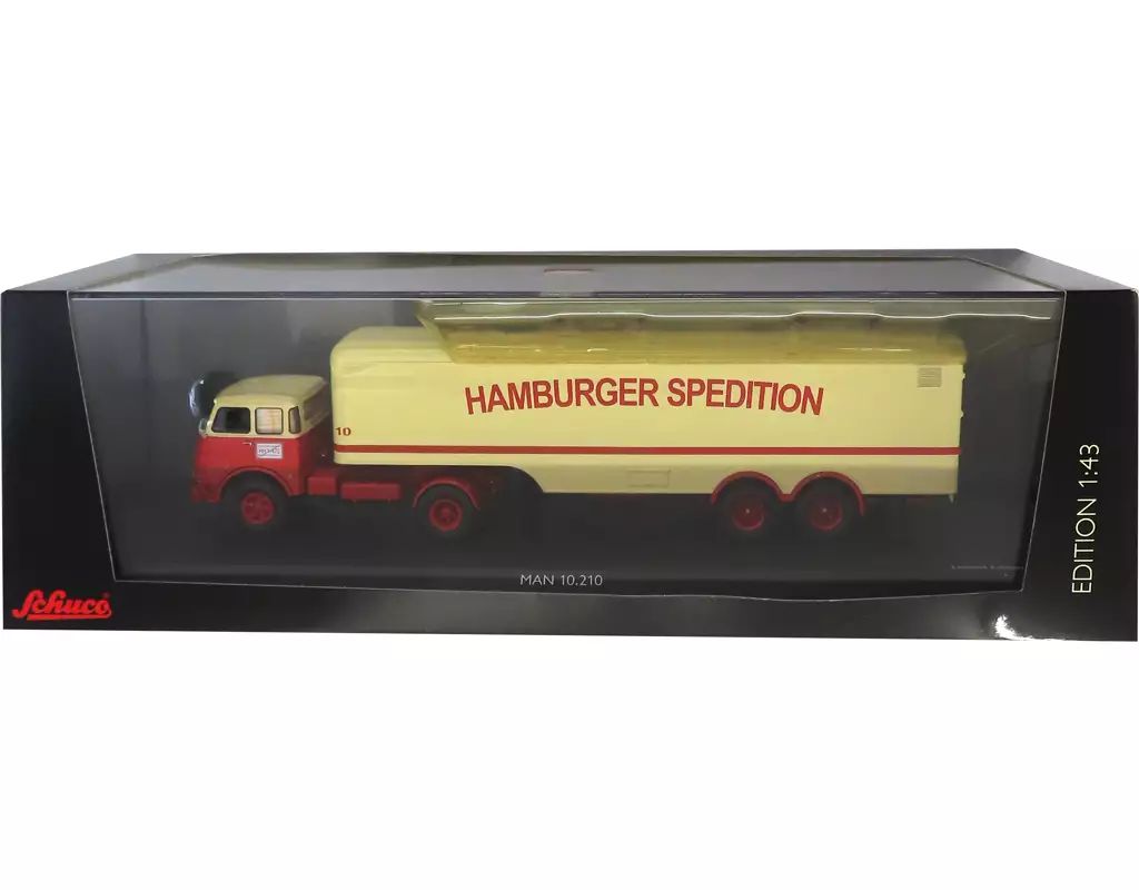 ミニカー MAN 10 210 Hamburger Spedition アイボリー レッド 03372