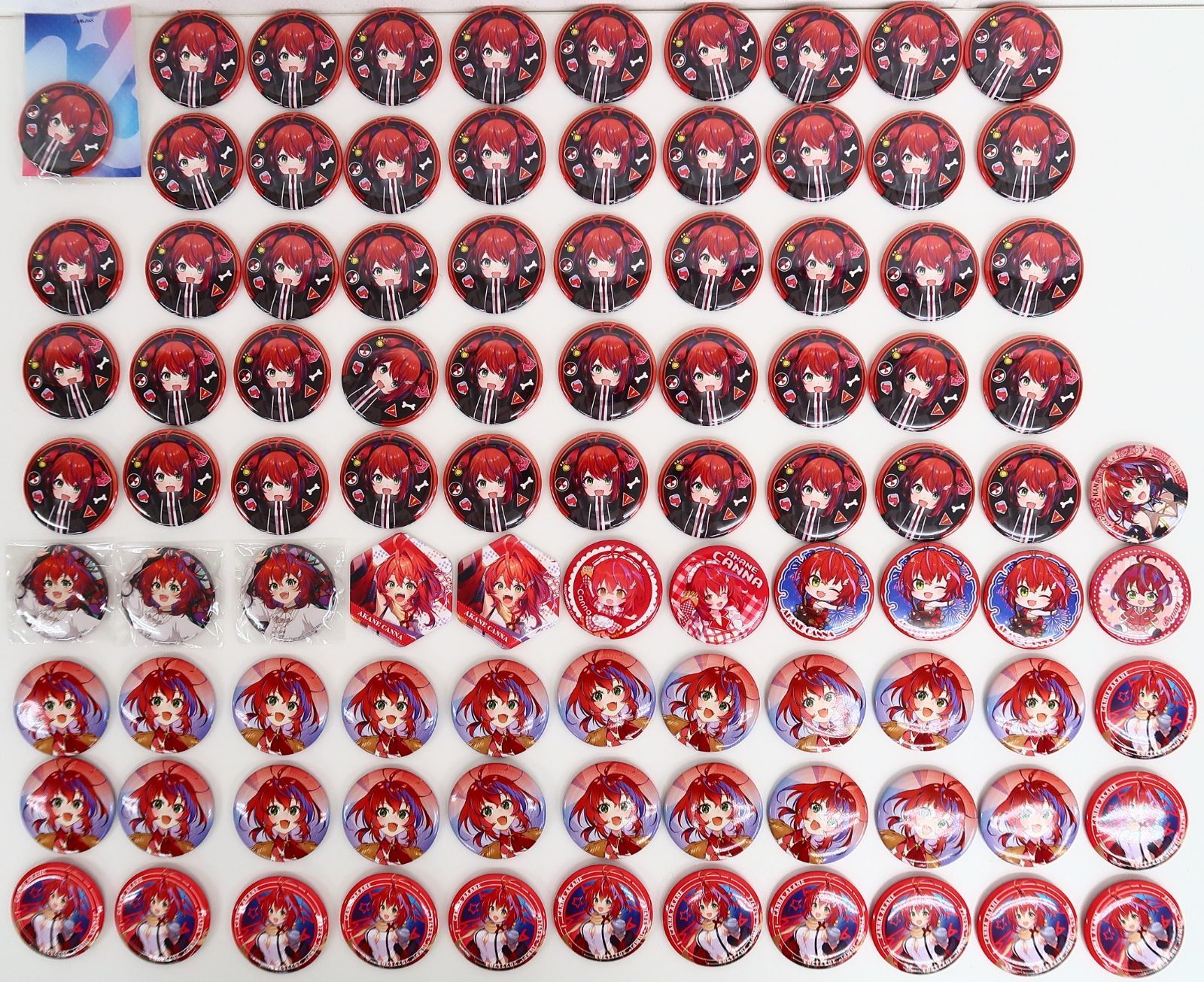 Vtuber ななしいんく 茜音カンナ 缶バッジ