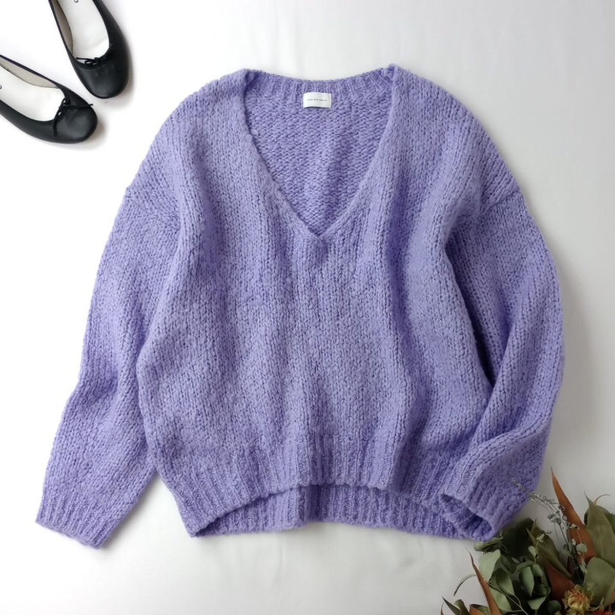 ユナイテッドアローズgreen label relaxing 起毛ニットパープル green label relaxing グリーンレーベルリラクシング ユナイテッド