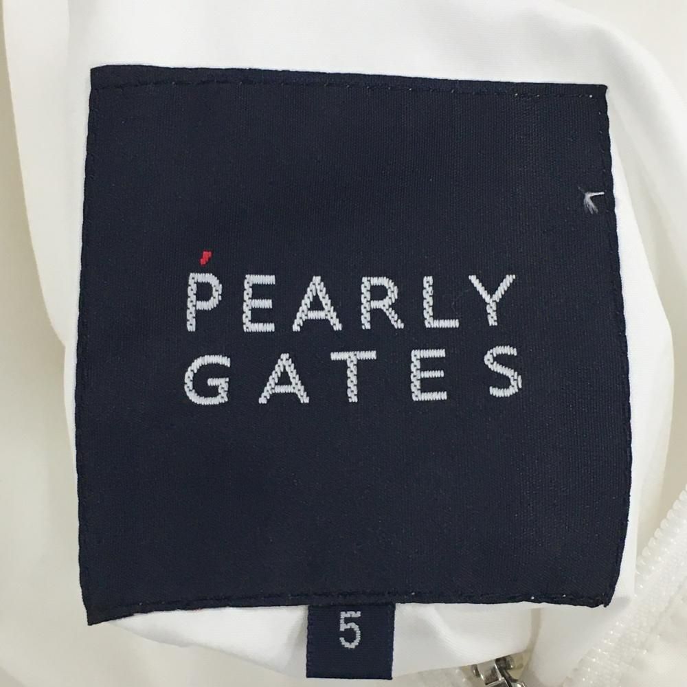 パーリーゲイツ ジャケット 白 ロゴプリント 裏地メッシュ メンズ 5(L