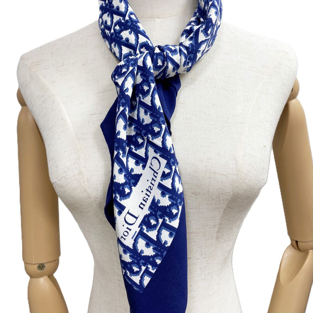 Christian Dior ディオール トロッター スカーフ ネイビー 管理番号