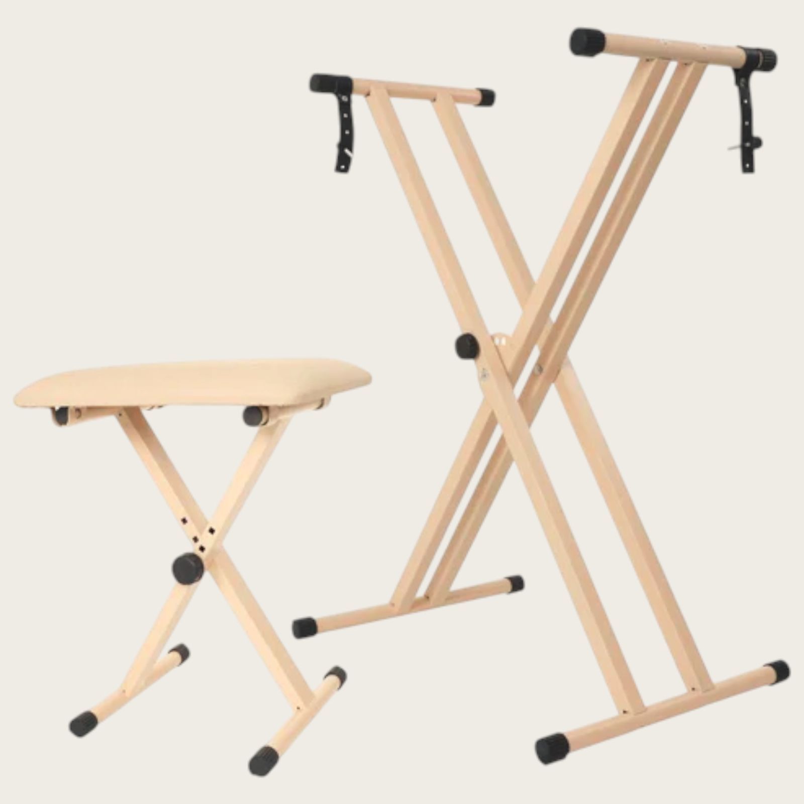 キーボードスタンド x型 折りたたみ ピアノ キーボードベンチ ベージュ2515 2515 キーボード スタンド ベージュ X型 折りたたみ ピアノ 電子ピアノ