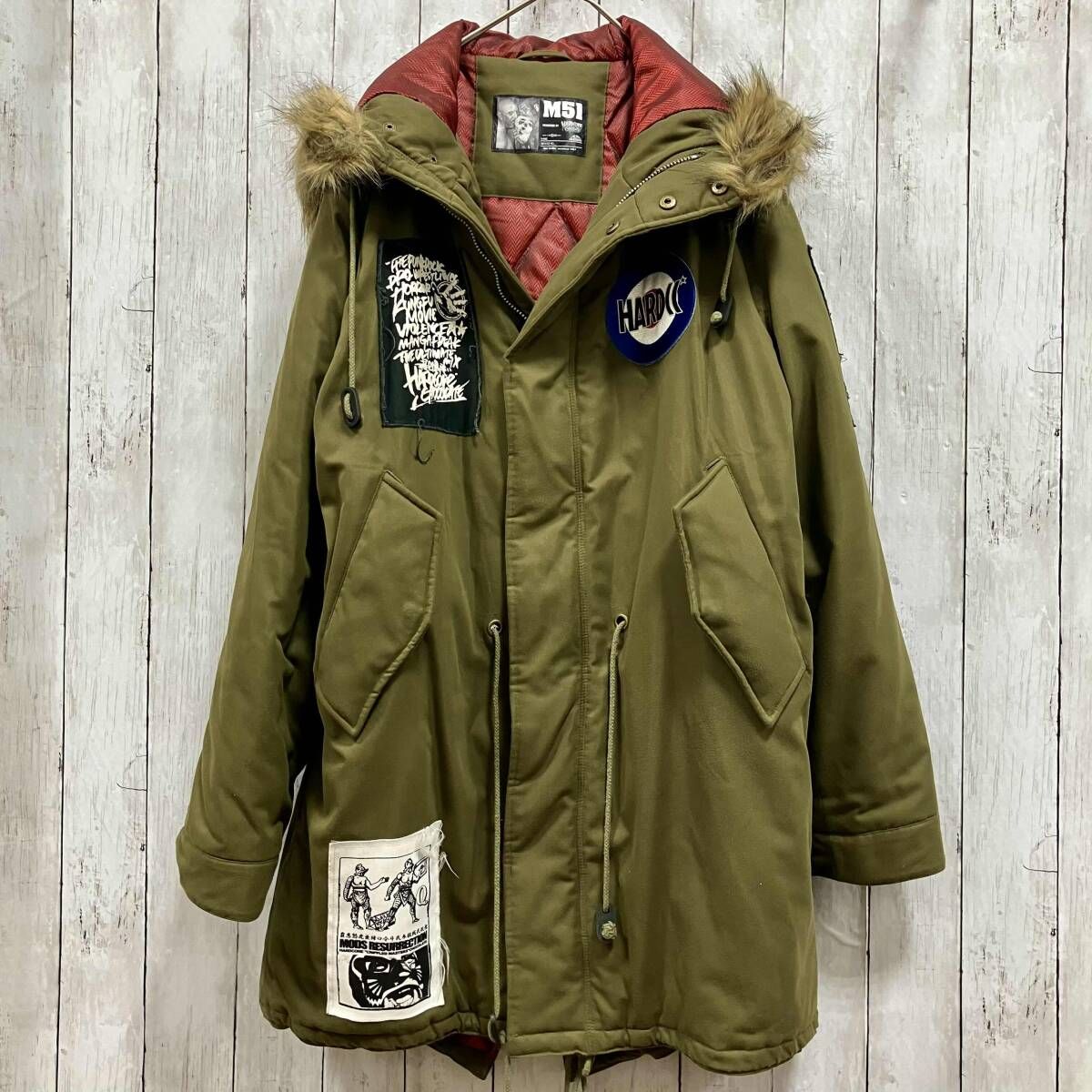 HARDCORE CHOCOLATE/モッズコート（M-51）/HARDCCスターロゴ／KHAKI