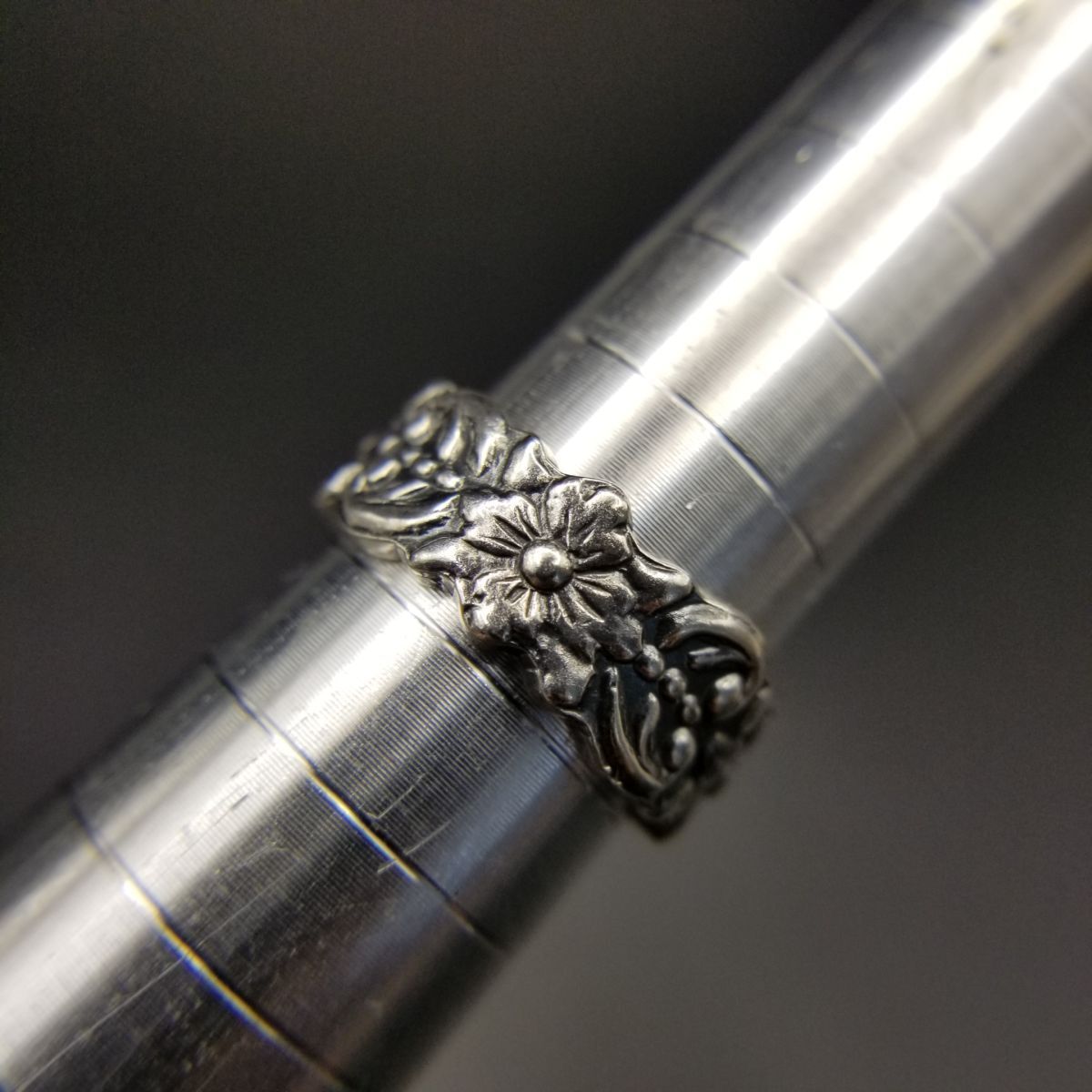 メキシコ 925 シルバー お花 フローラル バンド リング 銀 指輪 MEXICO 
