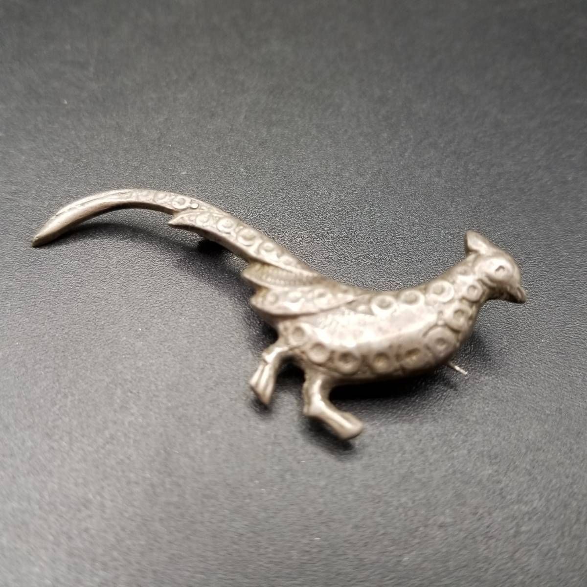 1930-40年頃 メキシコ 925 シルバー 孔雀 鳥 ヴィンテージ ブローチ