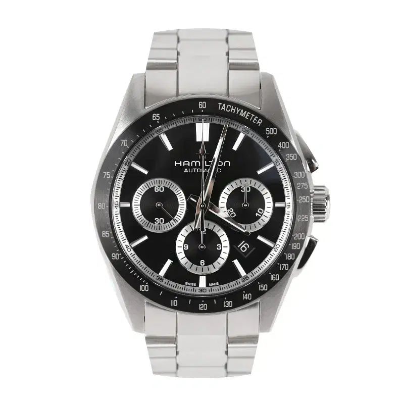 HAMILTON ハミルトン ジャズマスター ファー パフォーマー オートマチック クロノグラフ 42mm ブラック メタル ウォッチ