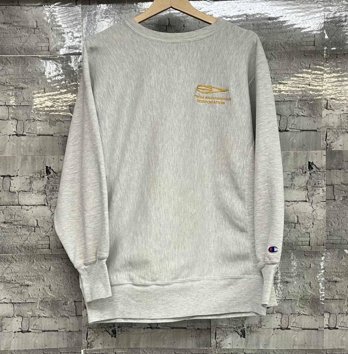 チャンピオン　リバースウィーブ 刺繍タグ 90s フェード 90s Champion リバースウィーブ USA製 刺繍タグ フェード L 古着 90