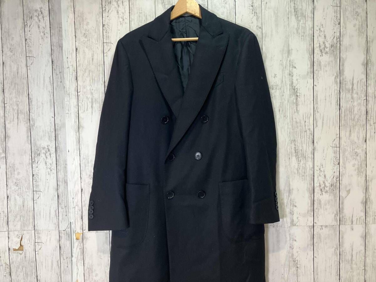Salvatore Ferragamoカシミア100%チェスターコート新品未使用 希少✨サルヴァトーレフェラガモ カシミヤ100% チェスターコート 黒