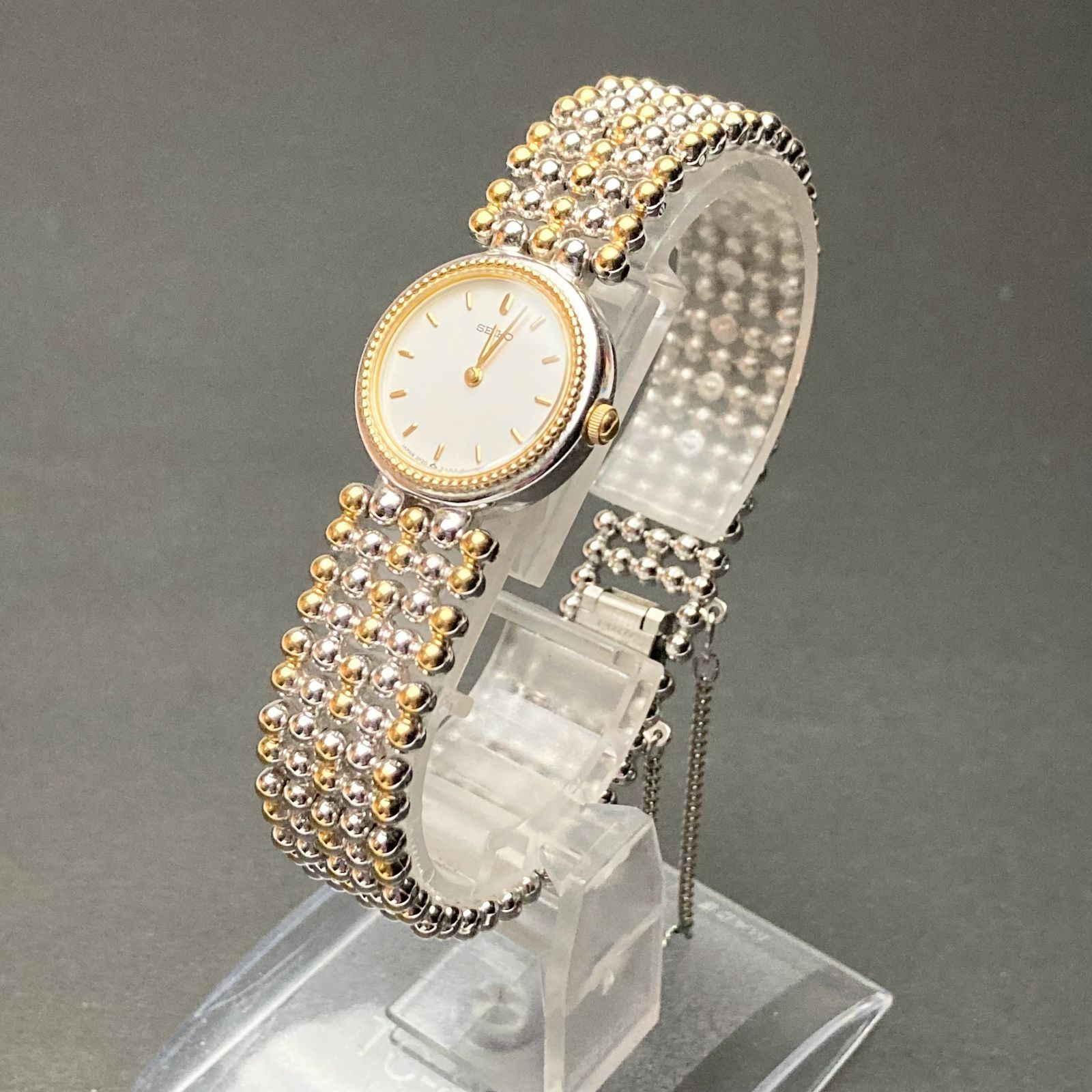 稼働品 SEIKO セイコー 2P20-0E90 クォーツ ラウンド コンビカラー 稼働品 SEIKO セイコー 2P20-0E90 クォーツ ラウンド コンビカラー